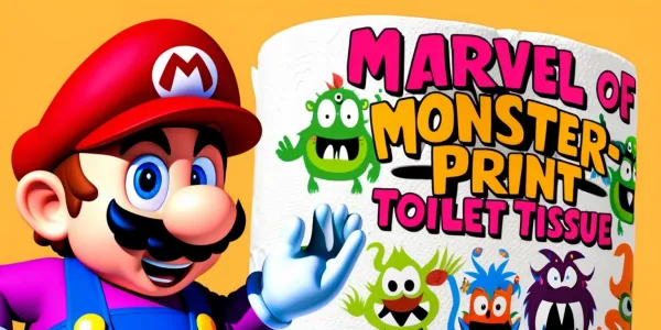 Mario and the Marvel of Monster-Print Toilet Tissue